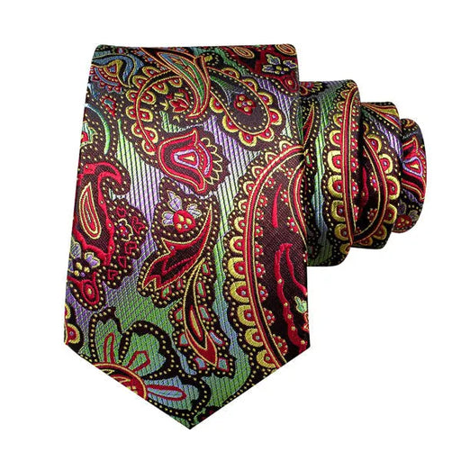 Colorful Paisley Silk Necktie for Classy Men - Stylish Accessory for Formal Occasions
