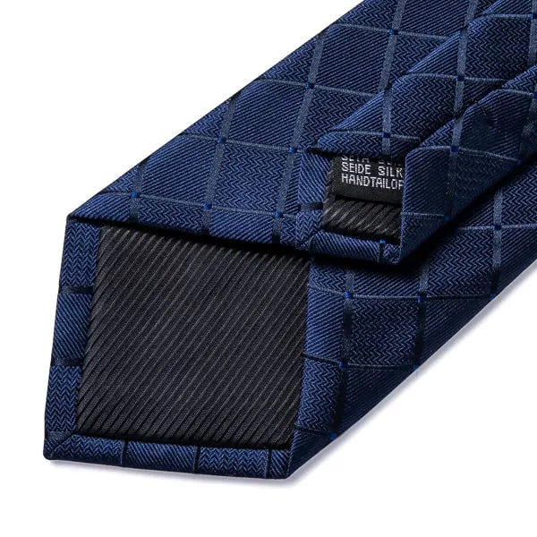 Elegant Dark Blue Silk Tie for Classy Men