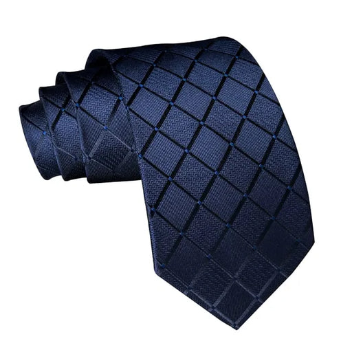 Elegant Dark Blue Silk Tie for Classy Men