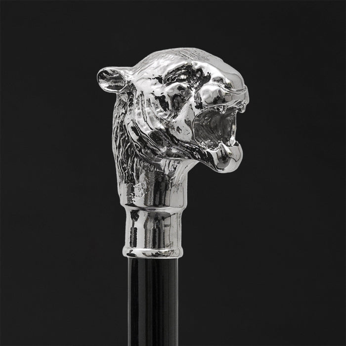 Lux Fancy Silver Tiger Walking Cane, Sophisticated