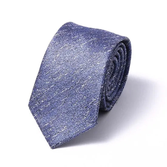 Blue Worn Silk Skinny Tie for Classy Men