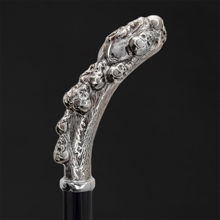 Modern Cool Walking Stick, Silver Skull Handle