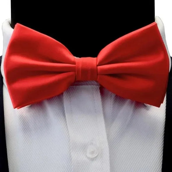 Red Silk Pre-Tied Bow Tie for Classy Men