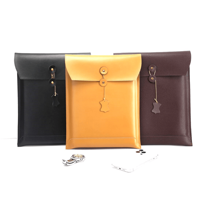 Leather Sleeve Case with Pouch Bag for Apple MacBook Series