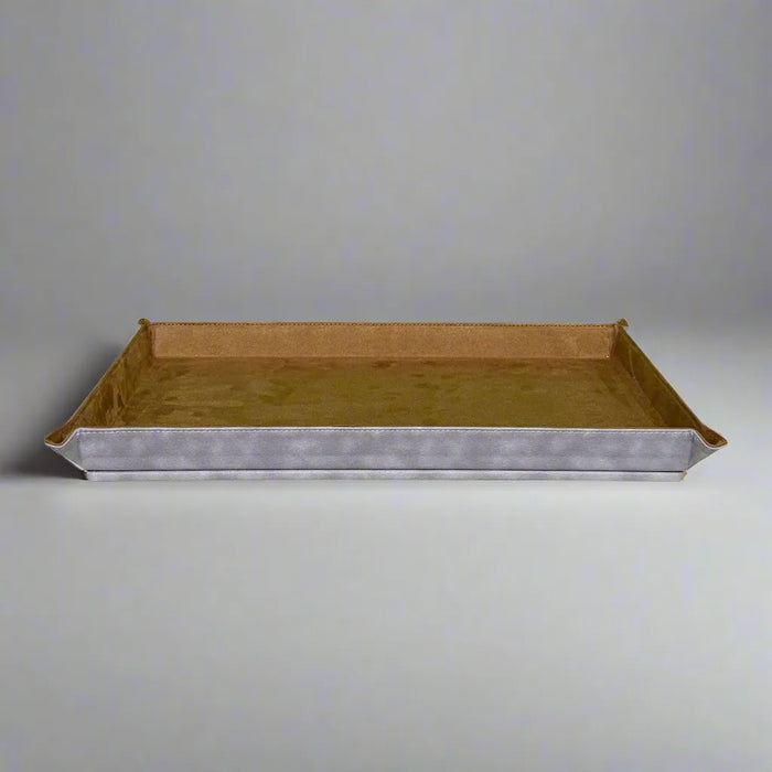 Luxury Gray Vegan Leather Desk Organizer Set – 7-Piece