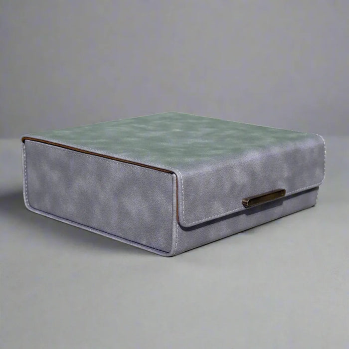 Luxury Gray Vegan Leather Desk Organizer Set – 7-Piece