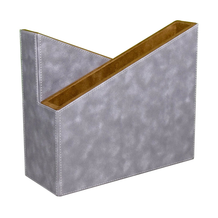 Luxury Gray Vegan Leather Desk Organizer Set – 7-Piece