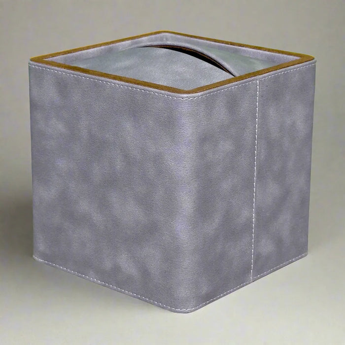 Luxury Gray Vegan Leather Desk Organizer Set – 7-Piece