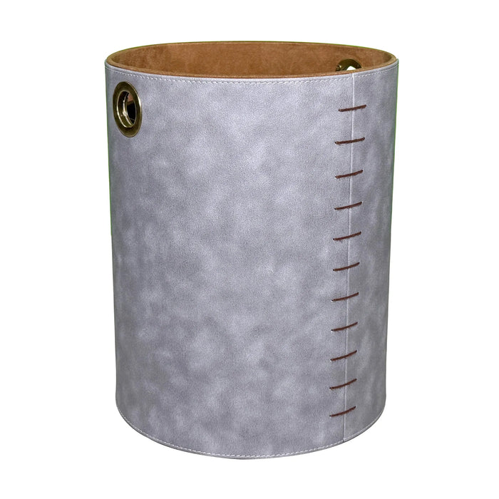 Luxury Gray Vegan Leather Desk Organizer Set – 7-Piece