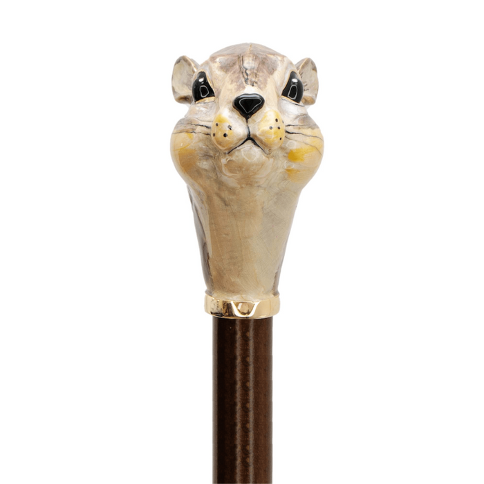 Green Squirrel Print Enamel Handle Umbrella - Pretty