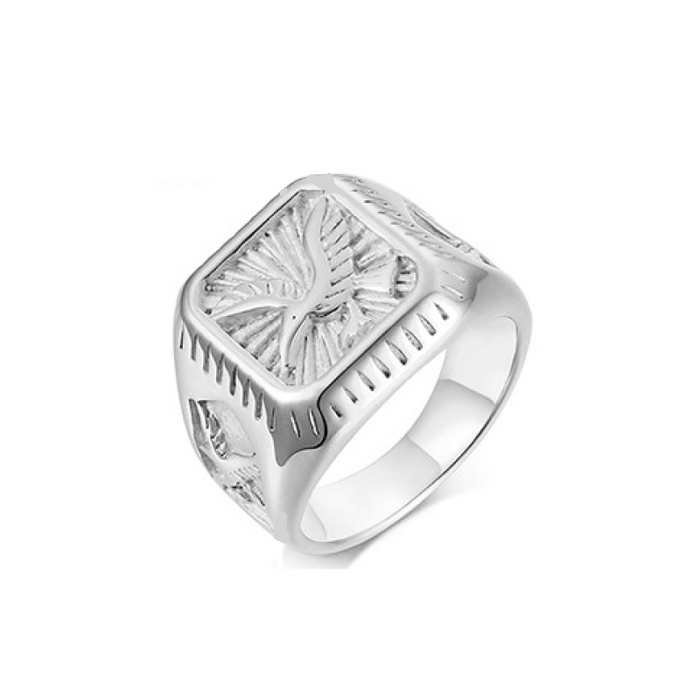 Silver Scorpion Eagle Ring for Men Antique
