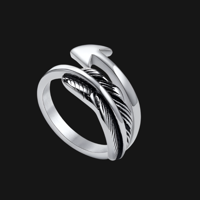 Style Feather and Arrow Men's Ring