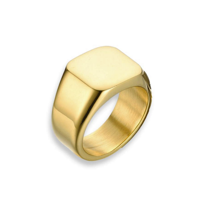 Gold Elegant Men's Metallic Glossy Ring