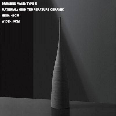 Large Ceramic and Porcelain Tabletop Vase