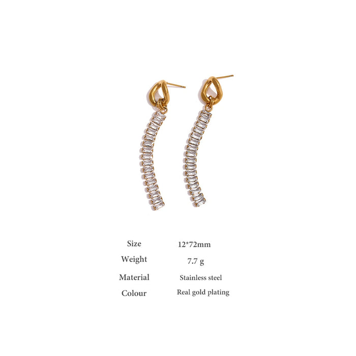 Stylish Earrings with Crystals for Ladies