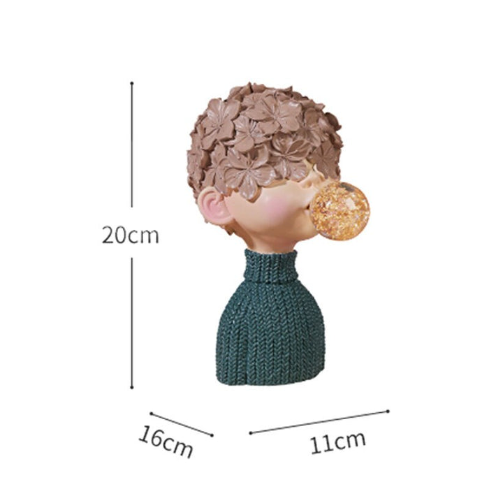 Bubble Boy Figurine Elegant Style Home Decor