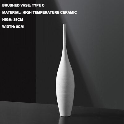 Large Ceramic and Porcelain Tabletop Vase