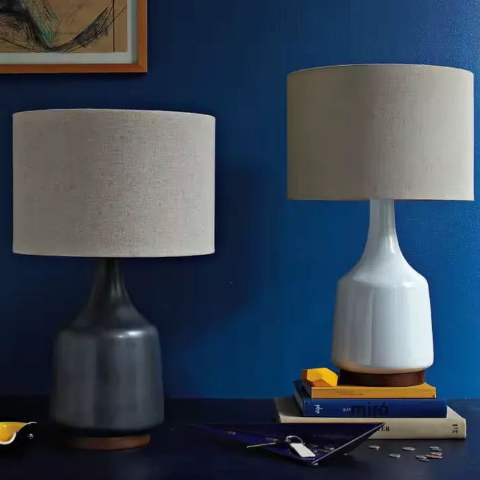 Elegant Handcrafted Ceramic Cove Table Lamp