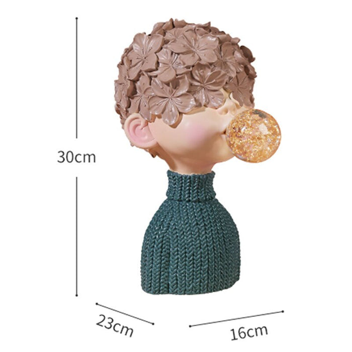 Bubble Boy Figurine Elegant Style Home Decor