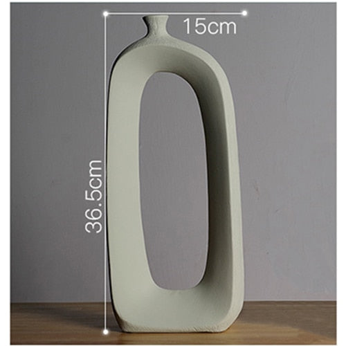 LA MANCHA-Brushed Ceramic Vase