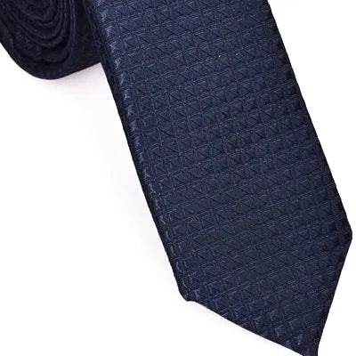 Skinny Blue Pin Check Tie for Classy Men