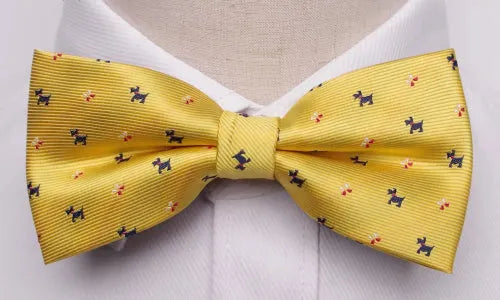Yellow Fancy Bow Tie for Classy Men - Elegant Accessory for Formal Occasions