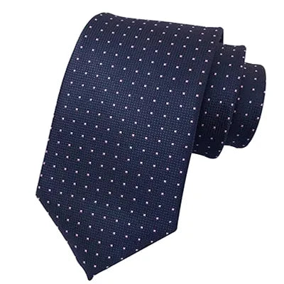 Classic Blue Silk Tie for Men - Elegant Mini Square Design