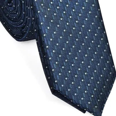 Skinny Blue Dash Dot Tie for Classy Men