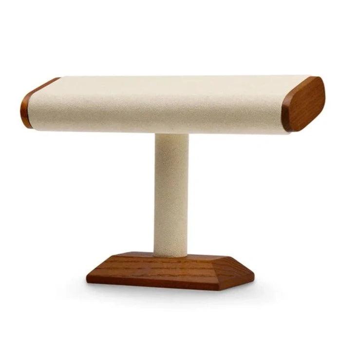 Wooden Watch Stand with White Microfiber Cover - Hades