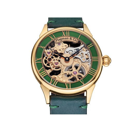 Handmade Steampunk Skeleton Mechanical Watch Men's Marriage Timepiece