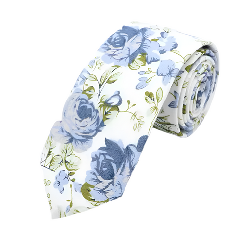 Paisley Cotton Necktie – Slim Floral Tie for Formal & Casual