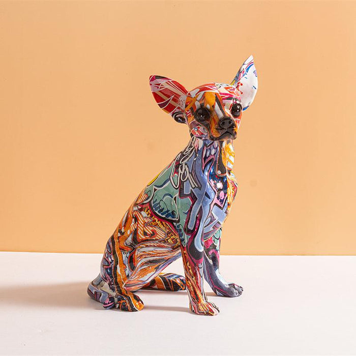 Painted Chihuahua Statuette