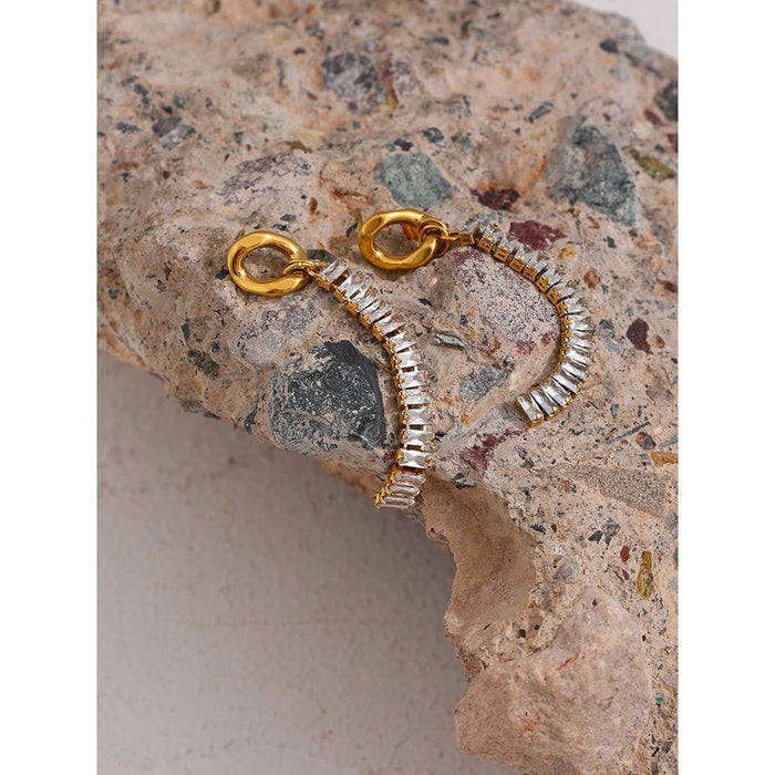 Stylish Earrings with Crystals for Ladies
