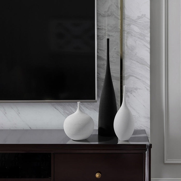 Large Ceramic and Porcelain Tabletop Vase