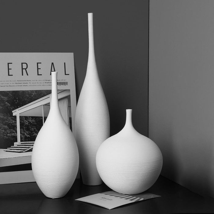 Large Ceramic and Porcelain Tabletop Vase