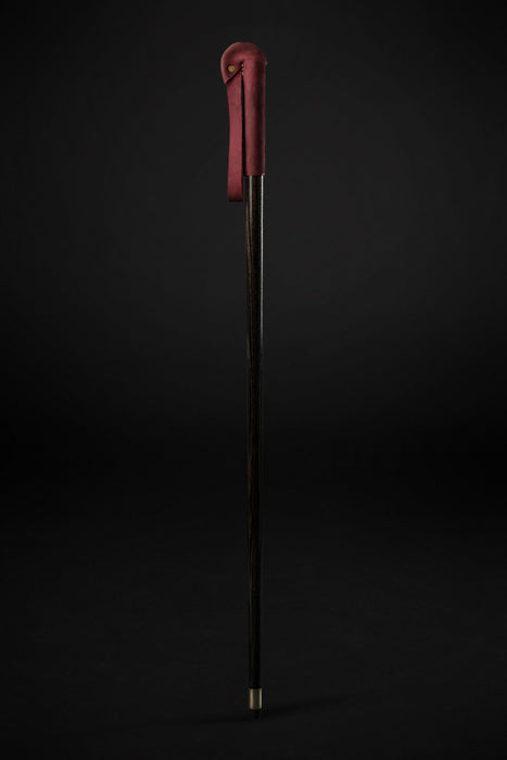 Leather Handle Walking Stick with Wrist Strap Unique Design