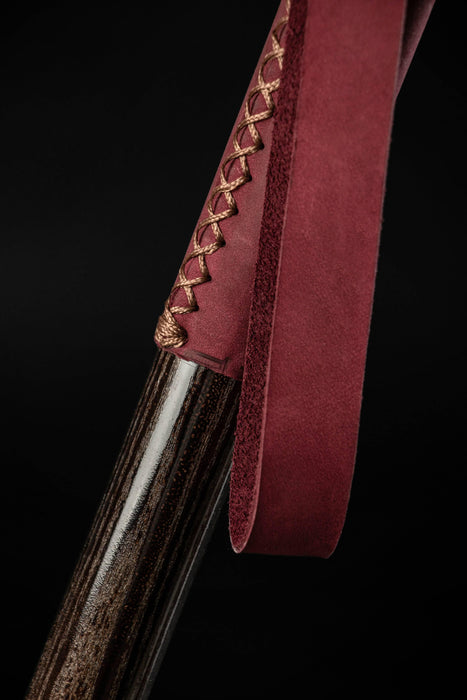 Leather Handle Walking Stick with Wrist Strap Unique Design