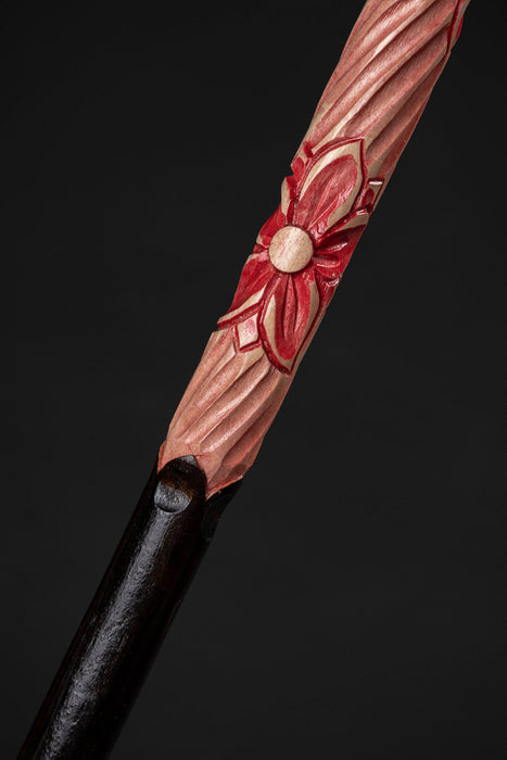 Wood Carved Walking Sticks For Women, Flamingo Walking Cane