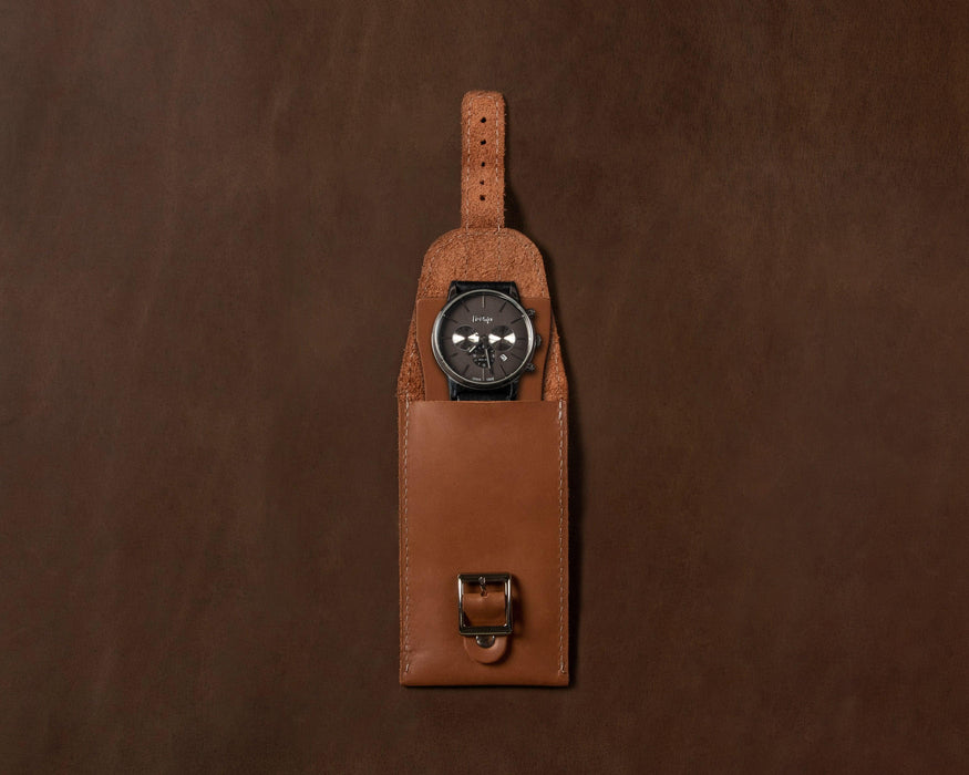 Leather Watch Case Watch Storage, Compact Case