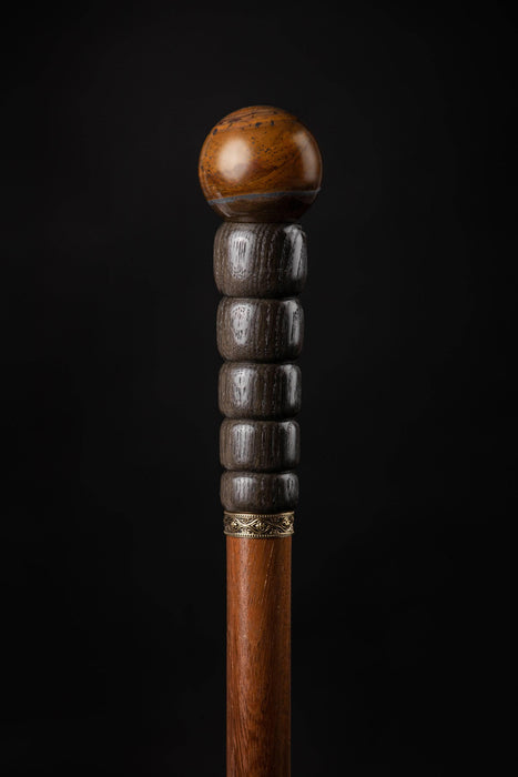 Tiger Iron Stone Knob Walking Cane - Ergonomic Grip Handle
