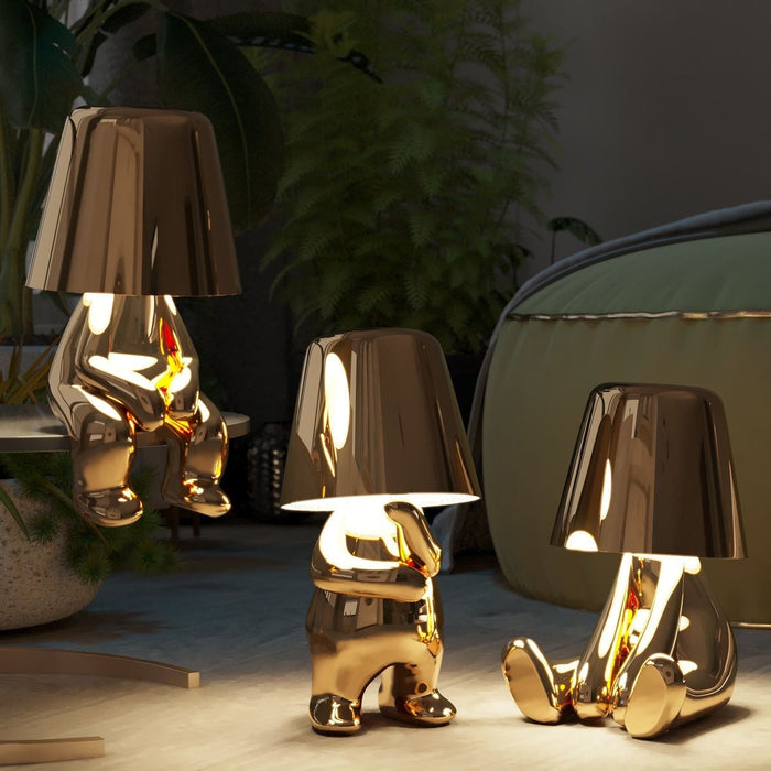Stylish Whimsical Luxury Designer Golden Table Lamp