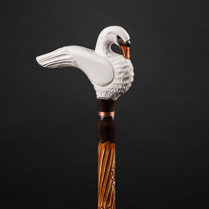 Stylish Swan Walking Stick, Swan Walking Cane Wooden