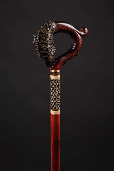 Wolf Head Canes For Men and Women, Walking Stick Wolf Head