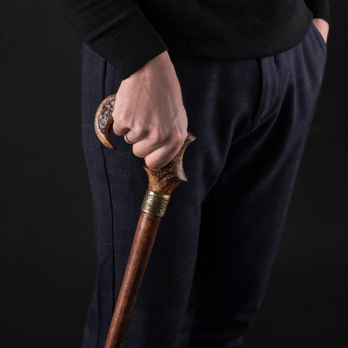 Сollectible Ram's Horn Walking Stick - Rare Ram's Horn Stick