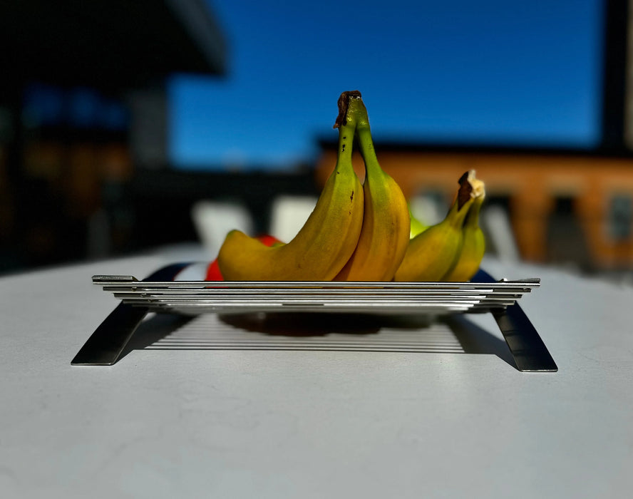 Curved Hammock-Inspired Tray – Brushed Stainless Steel