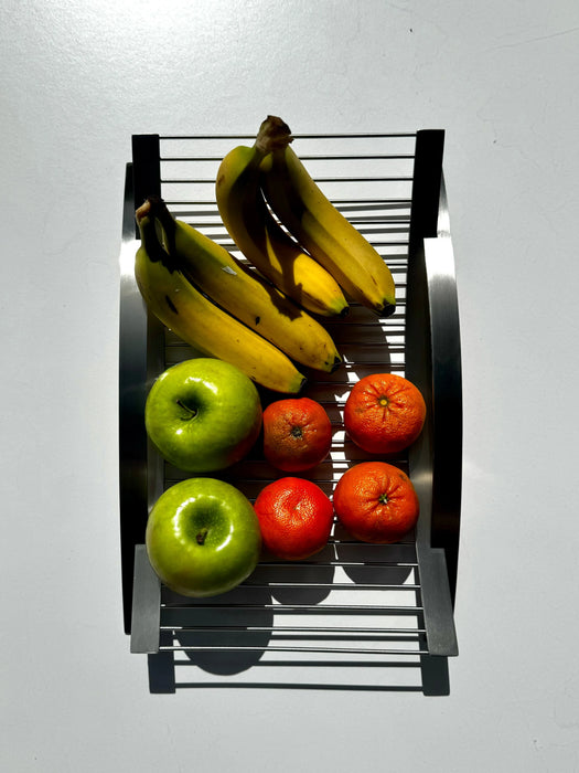 Curved Hammock-Inspired Tray – Brushed Stainless Steel