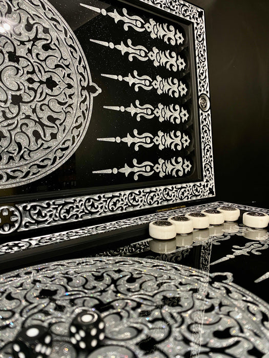 Wooden backgammon "Sailboat", 68×32×8 cm, art. 190148