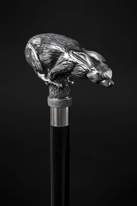 Rabbit Walking Cane, Wooden Carving Head Stick