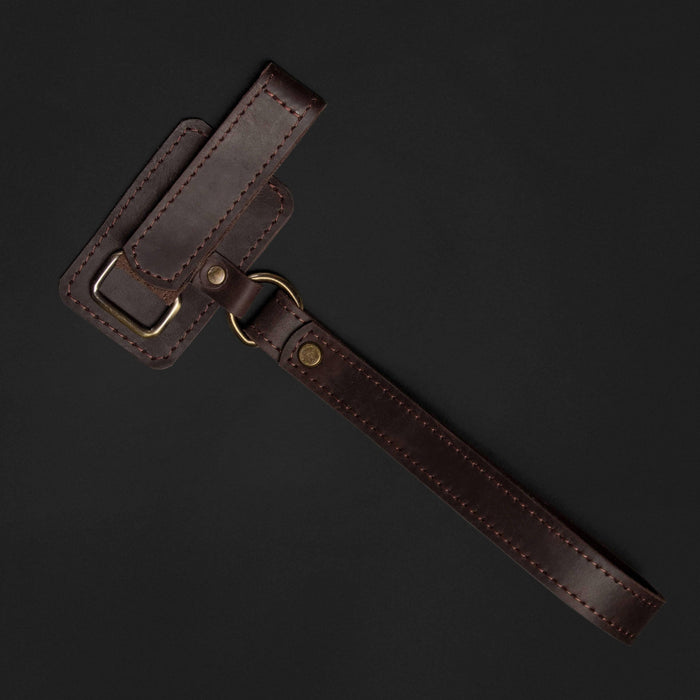 Walking Stick Wrist Cord - 1 Clamp Dark Brown Wrist Strap