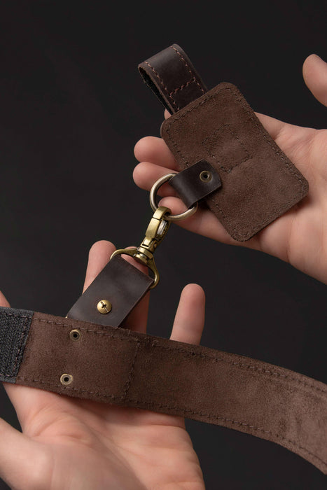 Leather Wrist Strap + Wristband For Walking Sticks and Canes